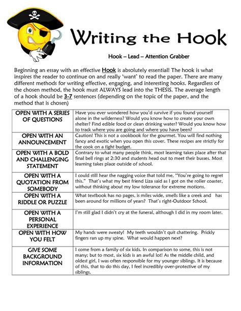 When using a startling fact or statistic as an attention getter, it's important to get the most bang for your buck. Writing the hook/ Attention Getter | Expository essay, Expository essay examples, Informative essay