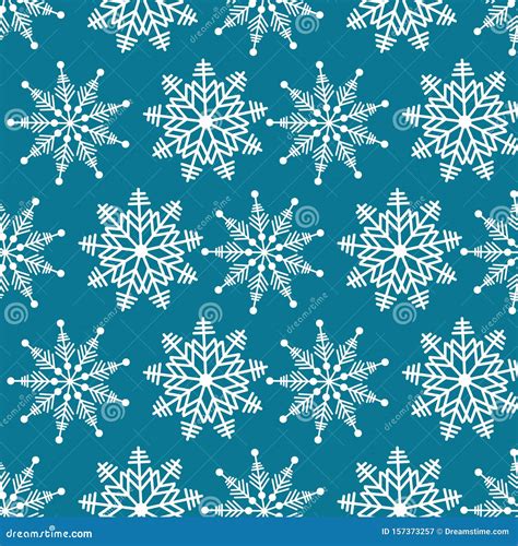 Winter Wonderland Delicate White Snowflake Crystal On A Teal Blue