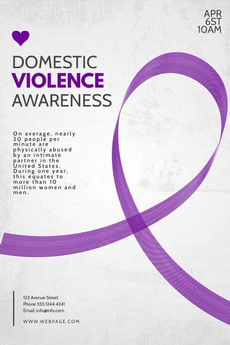Copy Of Domestic Violence Awareness Event Flyer Postermywall