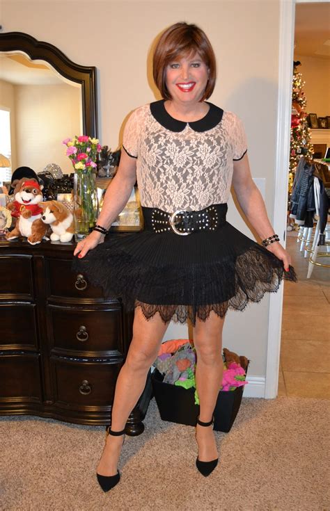 i love lace tops paired with skater skirts crossdresser heaven
