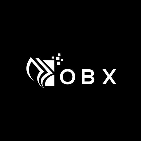 OBX credit repair accounting logo design on BLACK background. OBX