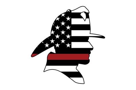 Animated American Flag Firefighter Clipart