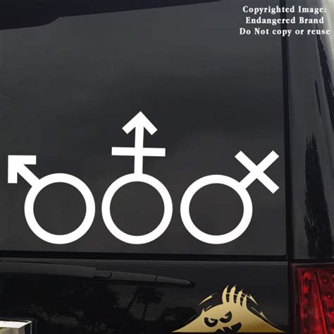 gay lesbian transgender 3 symbols car truck stickers decal ebay