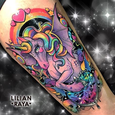 ⋆☽unicorn Dragon Hybrid☾⋆ Tattooartwork By 💖lilian Raya💖 Lilianraya