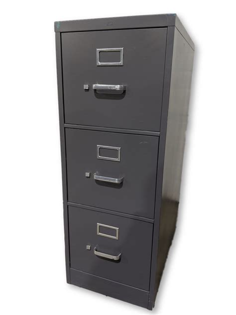 Gray Gray Metal 3 Drawer Vertical File Cabinet