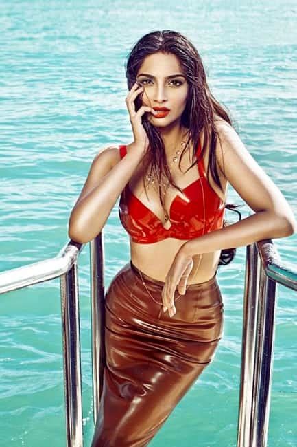 Sonam Kapoor In Sexy Red Swimwear