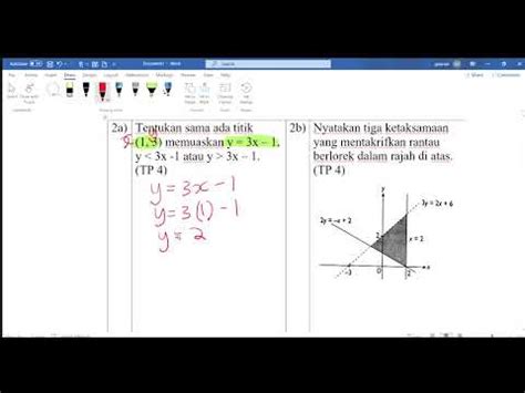 Part 2 bab 6 ketaksamaan linear. bab 6 Ketaksamaan linear dalam dua pemboleh ubah 4 - YouTube