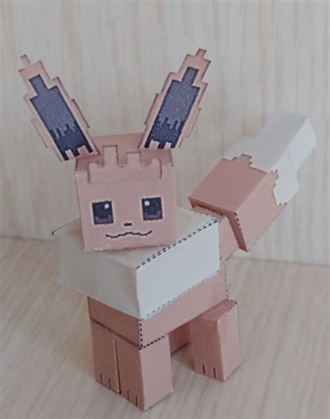 Pixel Papercraft Eevee Pokemon
