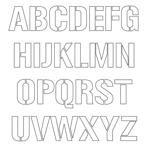 Printable Alphabet Stencil Letters Template Camo Stencil Tree Stencil