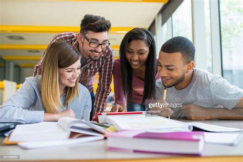 Students Helping Each Other High Res Stock Photo Getty Images