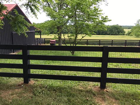 3 Rail Post And Board Painted Black Smucker Fencing Rustic Fence