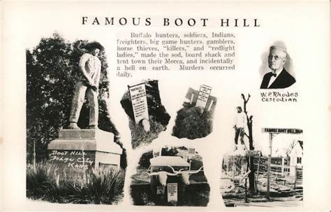 Famous Boot Hill Dodge City Ks Postcard