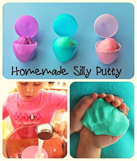 Twig And Toadstool Homemade Silly Putty Eggs Homemade Silly Putty