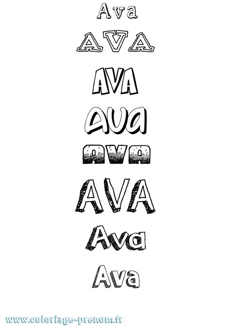 name ava coloring pages coloring pages