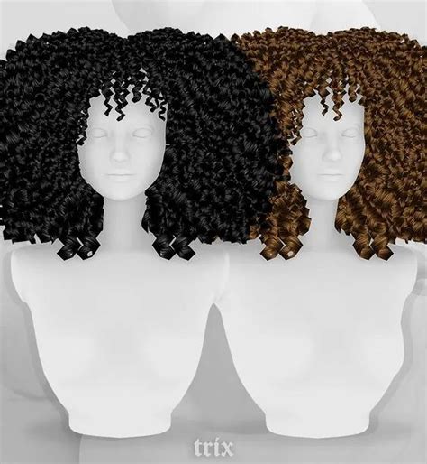 Alpha Curly And Afro Texture Hair For The Sims Sims Curly Hair