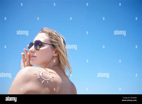 Close Up Back Shot Of A Lady In Bikini In The Beach Stock Photo Alamy