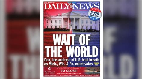 2020 Election Newspaper Front Pages Day After Presidential Election