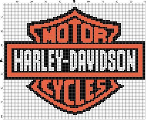 Get unlimited access to hundreds of free patterns. Harley Davidson Graph to Make a C2C Afghan | Graph crochet ...