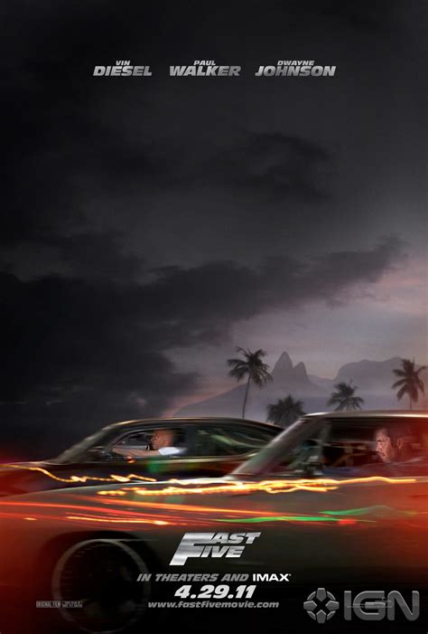 Now in rio de janeiro, all three set a racing team include full of super racers to perform the final mission to seize freedom, which is a $ 100 million worth theft. New Fast Five movie poster | Your Entertainment Now