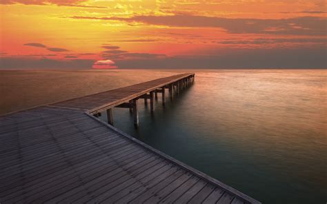 Wallpaper Sunlight Sunset Sea Bay Shore Beach Sunrise Evening