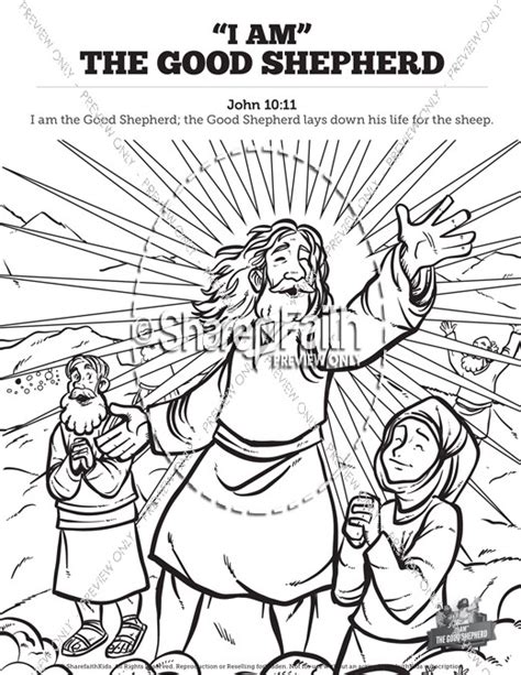 John 10 The Good Shepherd Sunday School Coloring Pages Sunday School