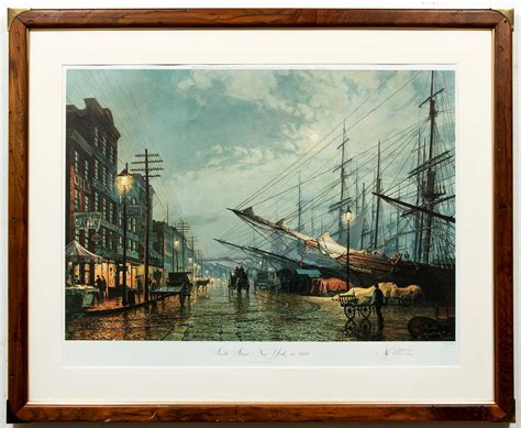 Sold Price John Stobart South Street In New York Signed Lithograph