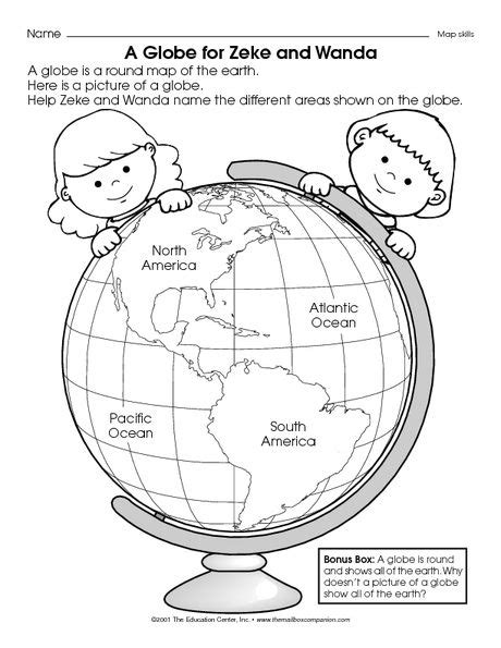 Grade 2 Map Or Globe Worksheet