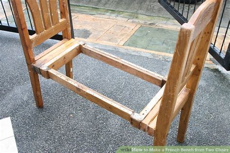 How To Make A French Bench From Two Chairs 14 Steps