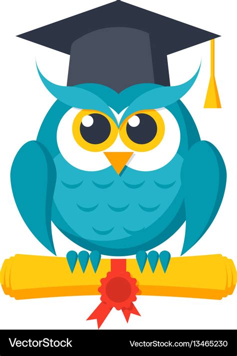 Wisdom Icon With Owl Royalty Free Vector Image