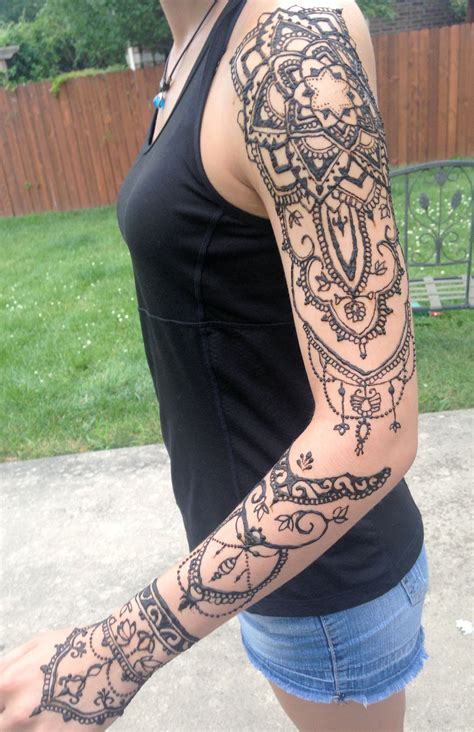 Sleeve Henna Tattoo Half Sleeve Henna Tattoos Halfsleevetattoos