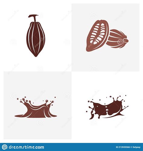 Set Of Chocolate Logo Design Vector Illustration Creative Chocolate