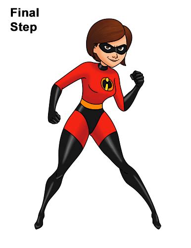How To Draw Elastigirl Helen Parr From The Incredibles Video And Pictures