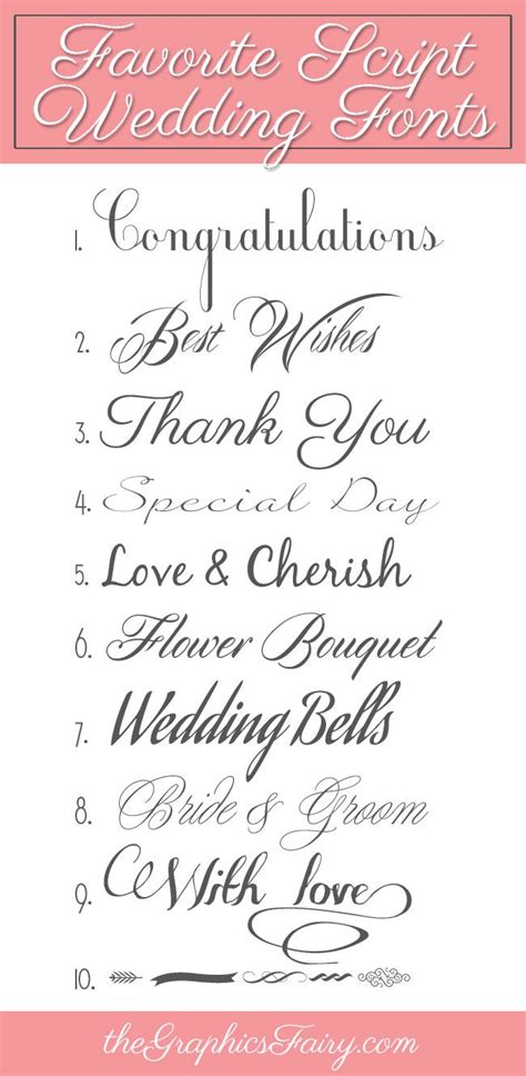 Were Sharing Some Of Our Favorite Script Wedding Fonts All Give A