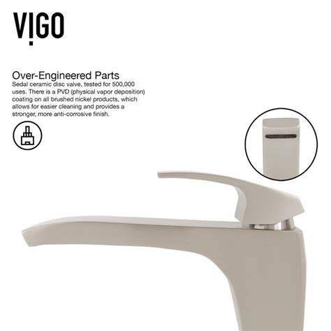 Vigo Blackstonian Brushed Nickel 1 Handle Vessel Watersense Bathroom Sink Faucet At