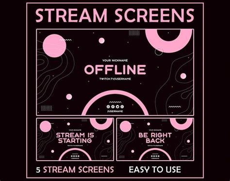5x Cute Twitch Overlays For Stream Offlinestartingendingbe Right