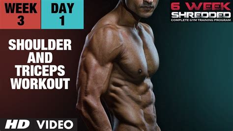 Week 3 Day 1 Shoulder Triceps And Upper Abs Workout Guru Mann 6