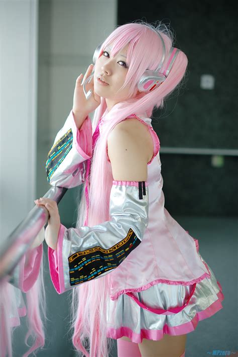 blouse cosplay detached sleeves hatsune miku headset miniskirt nukokan pantyhose pink hair pink