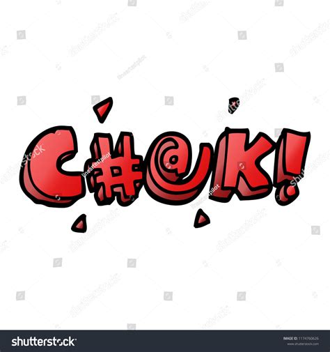 Cartoon Doodle Swear Word Stock Vector (Royalty Free) 1174760626