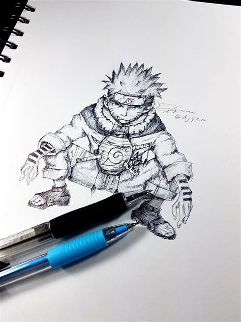 Naruto Fan Art With Ballpoint Pen — Steemit