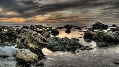 🥇 Landscapes Nature Coast Rocks Hdr Photography Sea Wallpaper 129514