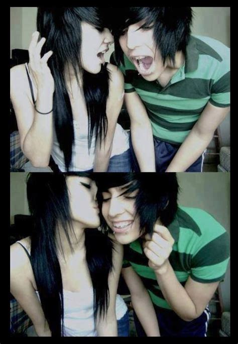 Cutest Thing Ever ️ ️ ️ Cute Emo Couples Emo Couples Cute Emo