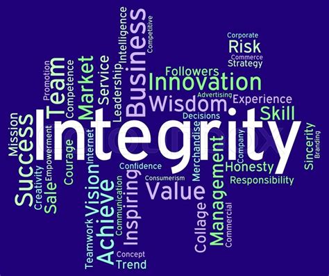 Integrity Words Representing Decency ... | Stock image | Colourbox