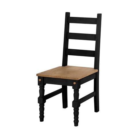 Black wood mission dining chair (set of 2). Manhattan Comfort Jay 2-Piece Black Wash Solid Wood Dining ...