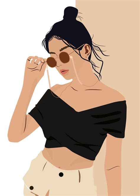 I Will Draw You Digital A Faceless Minimalist Portrait In 2022 Girly