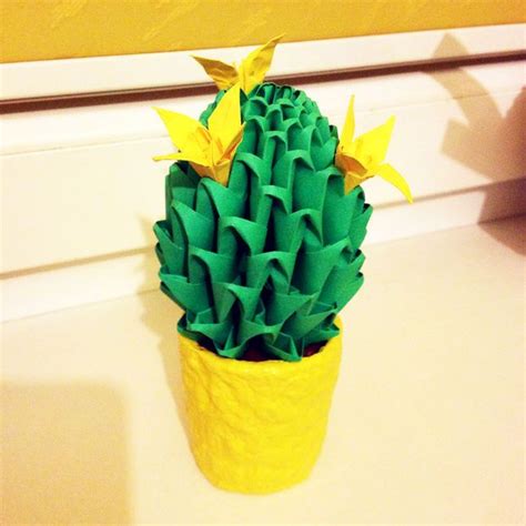Origami Cactus Paper Cactus Cactus Craft Paper Crafts Diy