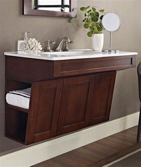 Our bathroom designers just couldn't get used to the idea of a standard home depot style vanity. Fairmont Designs Shaker ADA Wall Mount Vanity | Handicap ...