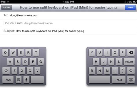 How To Use Split Keyboard And Undock On Ipad Mini For Easier Typing