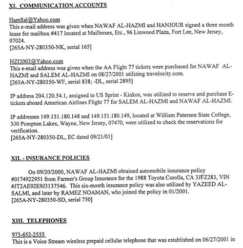 Fbi Summary About Alleged Flight 77 Hijacker Nawaf Al Hazmi