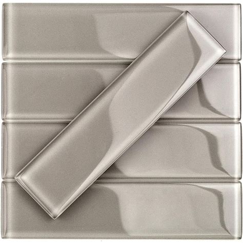 Ivy Hill Tile Contempo Taupe 2 In X 8 In X 8mm Polished Glass Floor