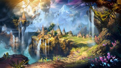 Fantasy Landscape Art Artwork Nature Scenery Wallpaper